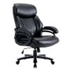 Leather office Chair ; PU faux leather;  till function 90-110 degree; black color max uploaded 400LBS