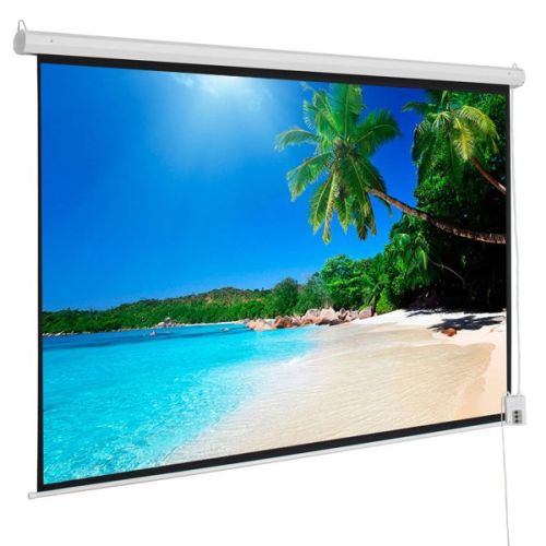 92" 16:9 80" x 45" Viewing Area Motorized Projector Screen with Remote Control Matte White 92" 16:9 80" x 45" Viewing Area Motorized Projector Screen with Remote Control Matte White