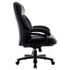 Leather office Chair ; PU faux leather;  till function 90-110 degree; black color max uploaded 400LBS