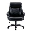 Leather office Chair ; PU faux leather;  till function 90-110 degree; black color max uploaded 400LBS