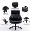 Leather office Chair ; PU faux leather;  till function 90-110 degree; black color max uploaded 400LBS